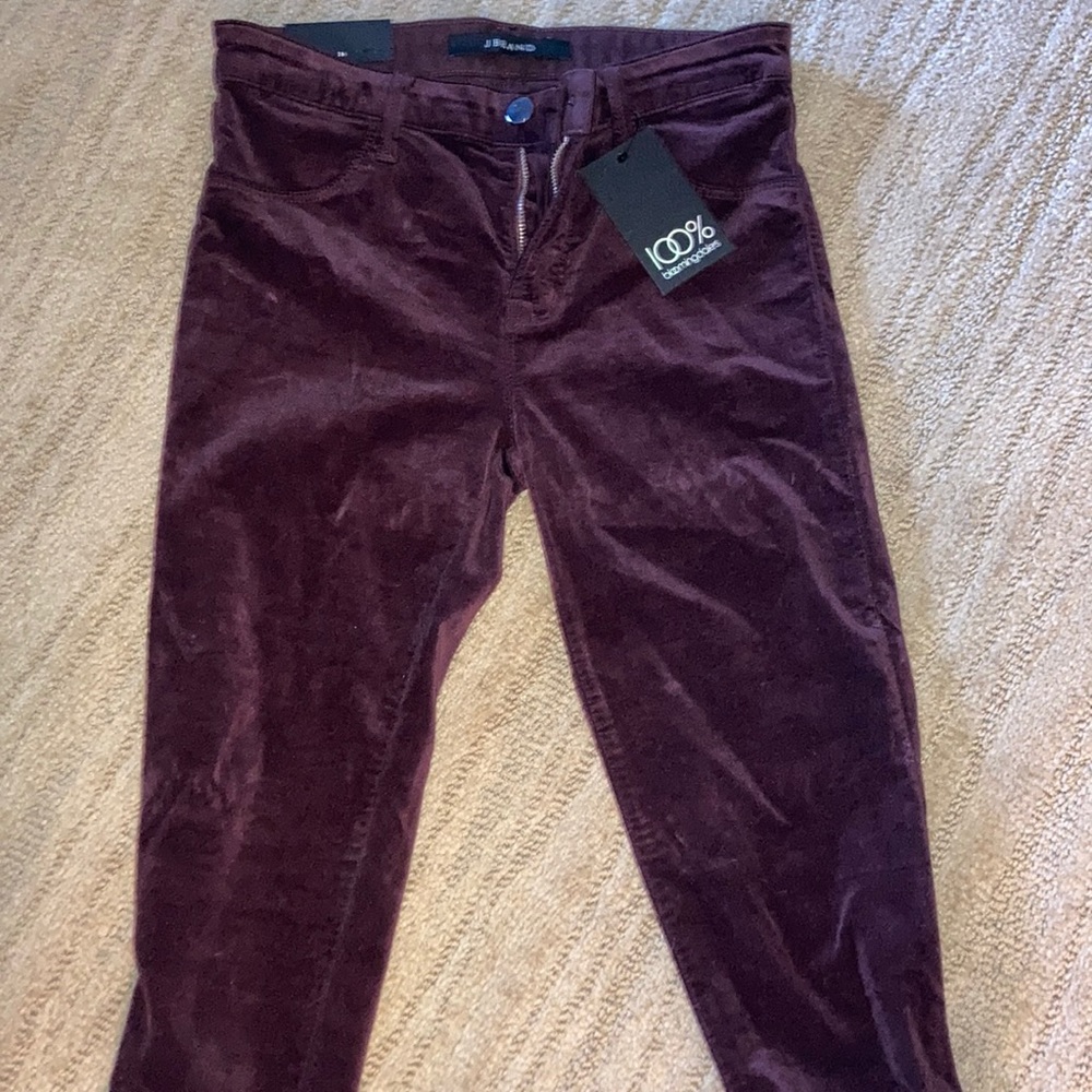 J Brand skinny velvet jeans size 26 NWT